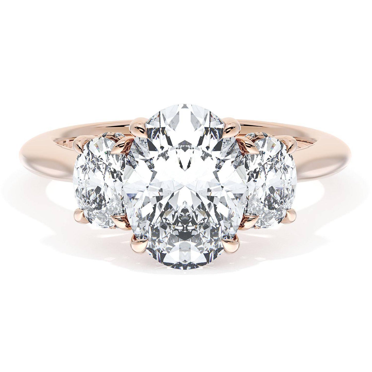 Oval 3-Stone Engagement Ring