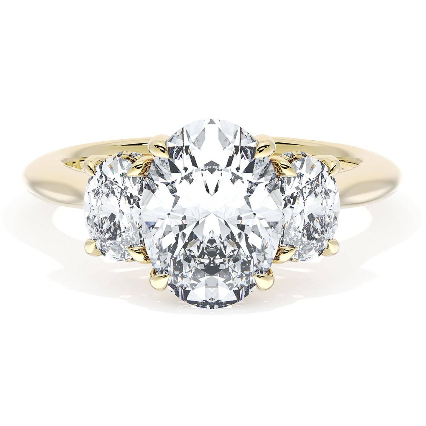 Oval 3-Stone Engagement Ring