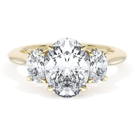 Oval 3-Stone Engagement Ring