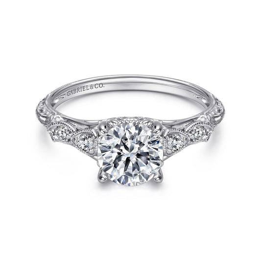 Platinum Round Diamond Engagement Ring