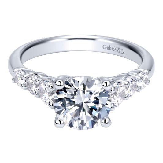 Platinum Round Diamond Engagement Ring
