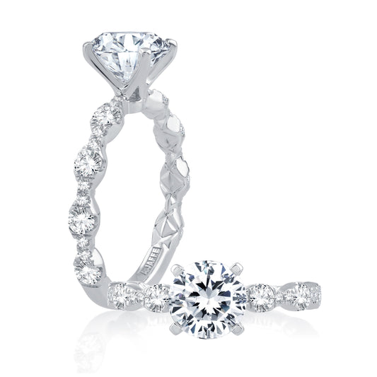 Floating Bubble Diamond Wedding Band with Quilted Interior ME2303Q/170