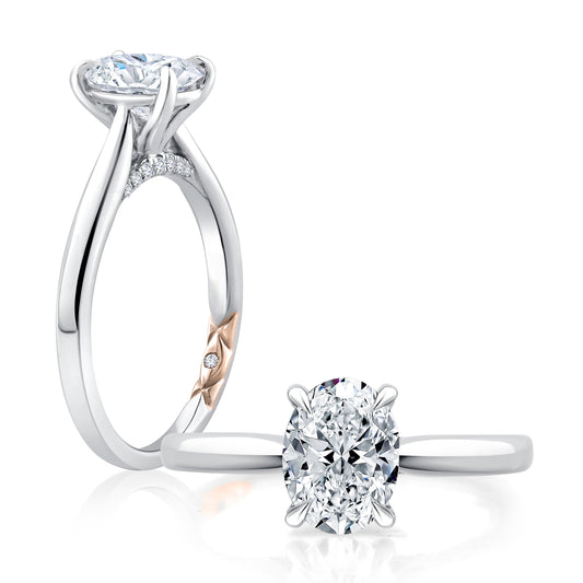 A.Jaffe Four Prong Pavé Engagement Ring MECOV2543/133B