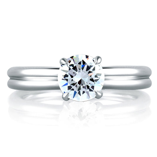 A.Jaffe Golden Diamond Collar Solitaire Engagement Ring MES581/56