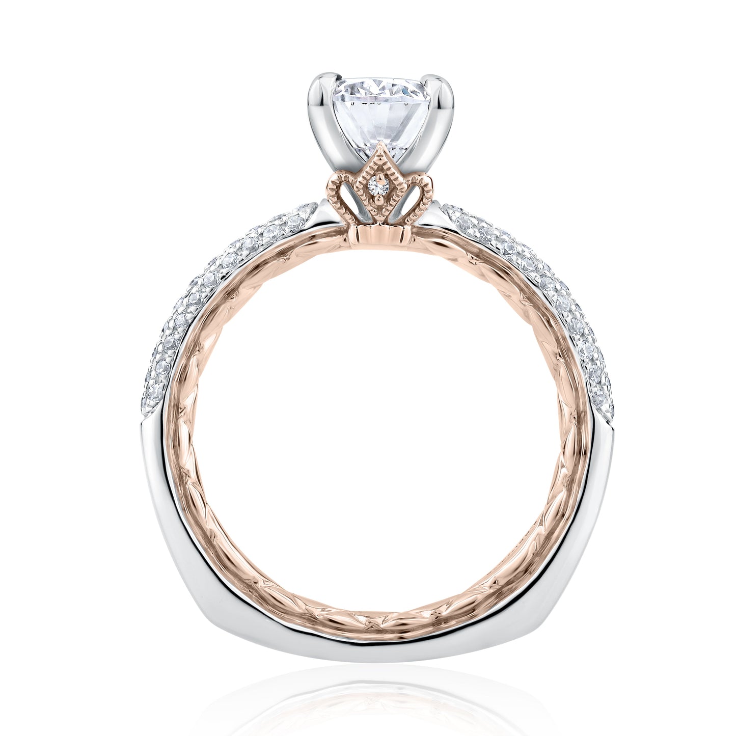 A.Jaffe Modern Royals Opulent Oval Diamond Quilted Engagement Ring MESOV2507Q/228