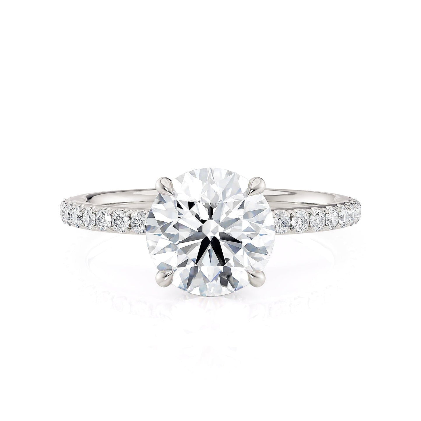 Michael M Hidden Halo Round Engagement Ring
