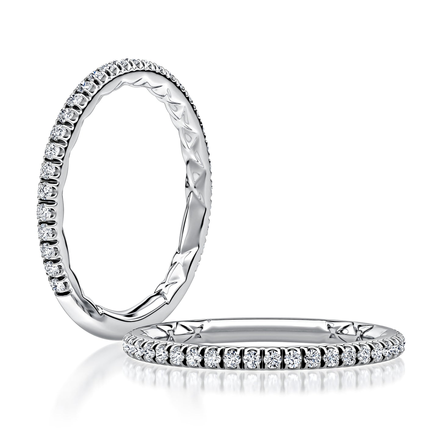 Delicate Three Quarters Diamond Wedding Band MRCRD2907Q/30