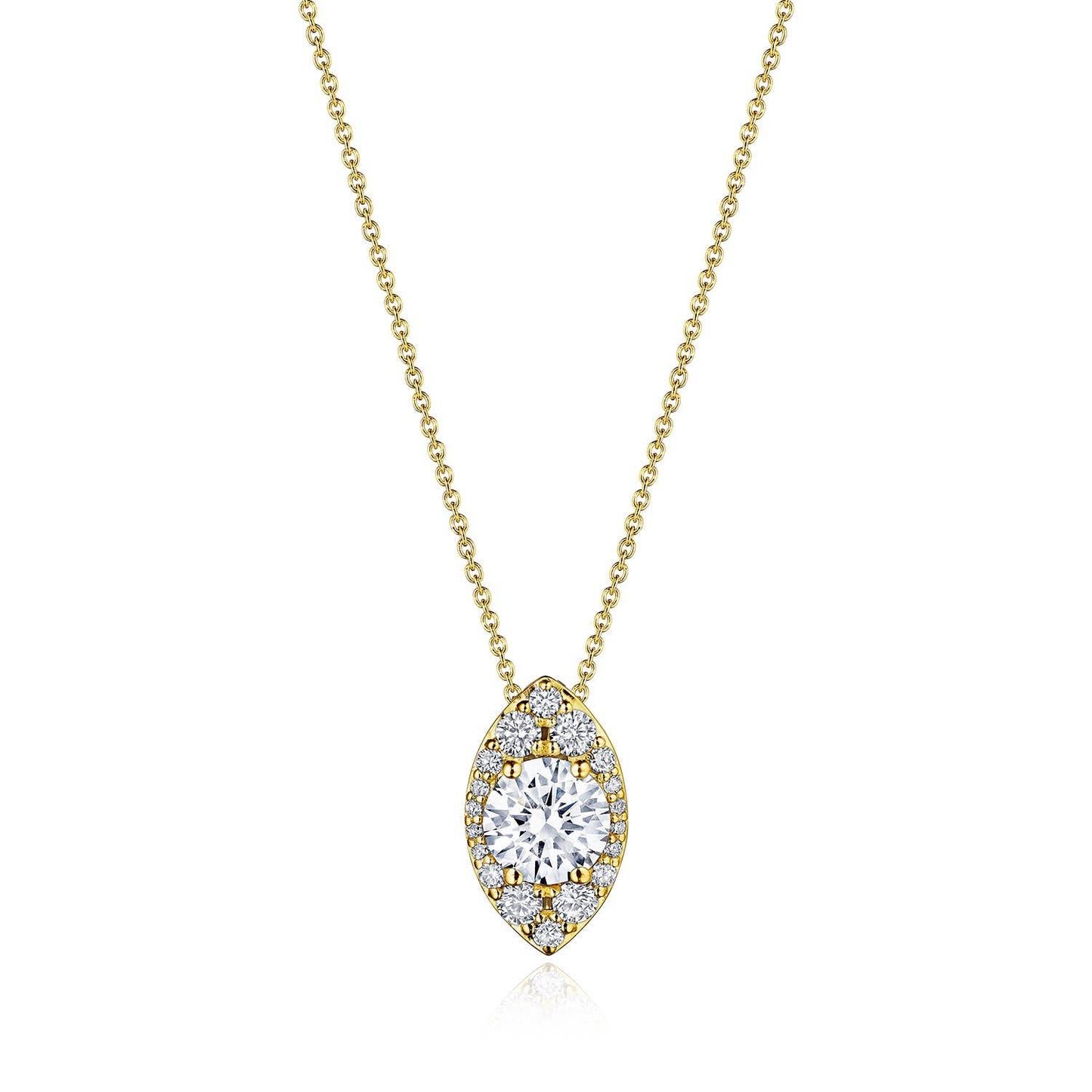 17" Vertical Marquise Bloom Diamond Necklace
