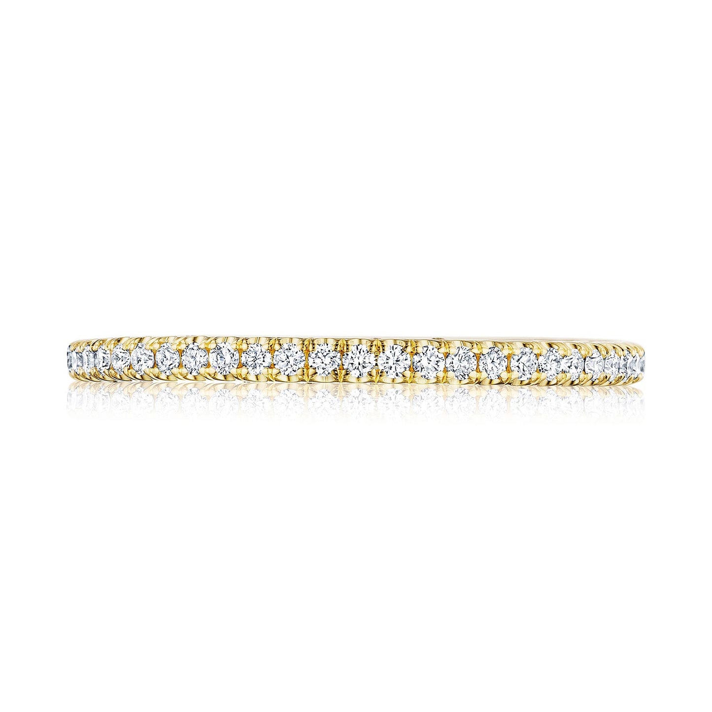 French Pavé Diamond Wedding Band - 1.5mm