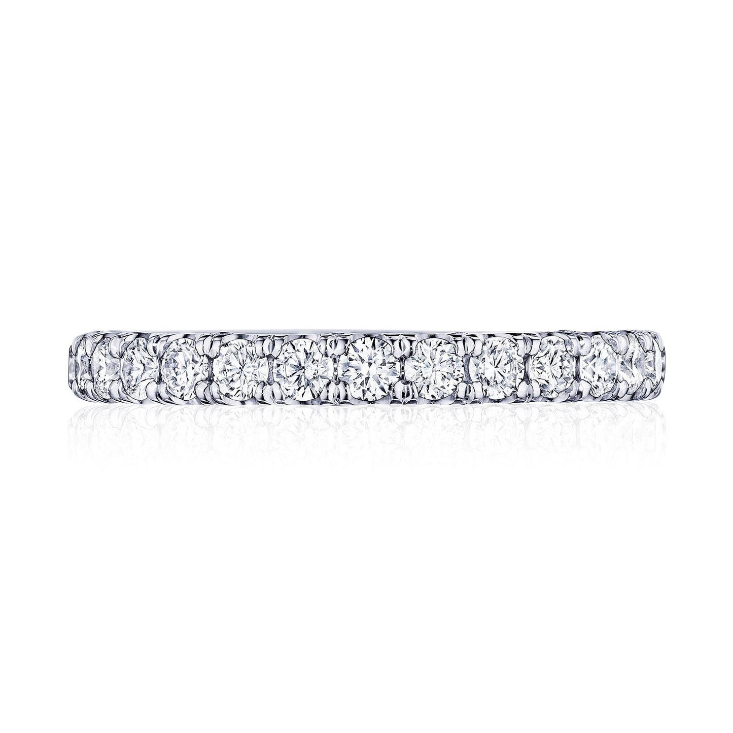 French Pavé Diamond Wedding Band - 2.5mm