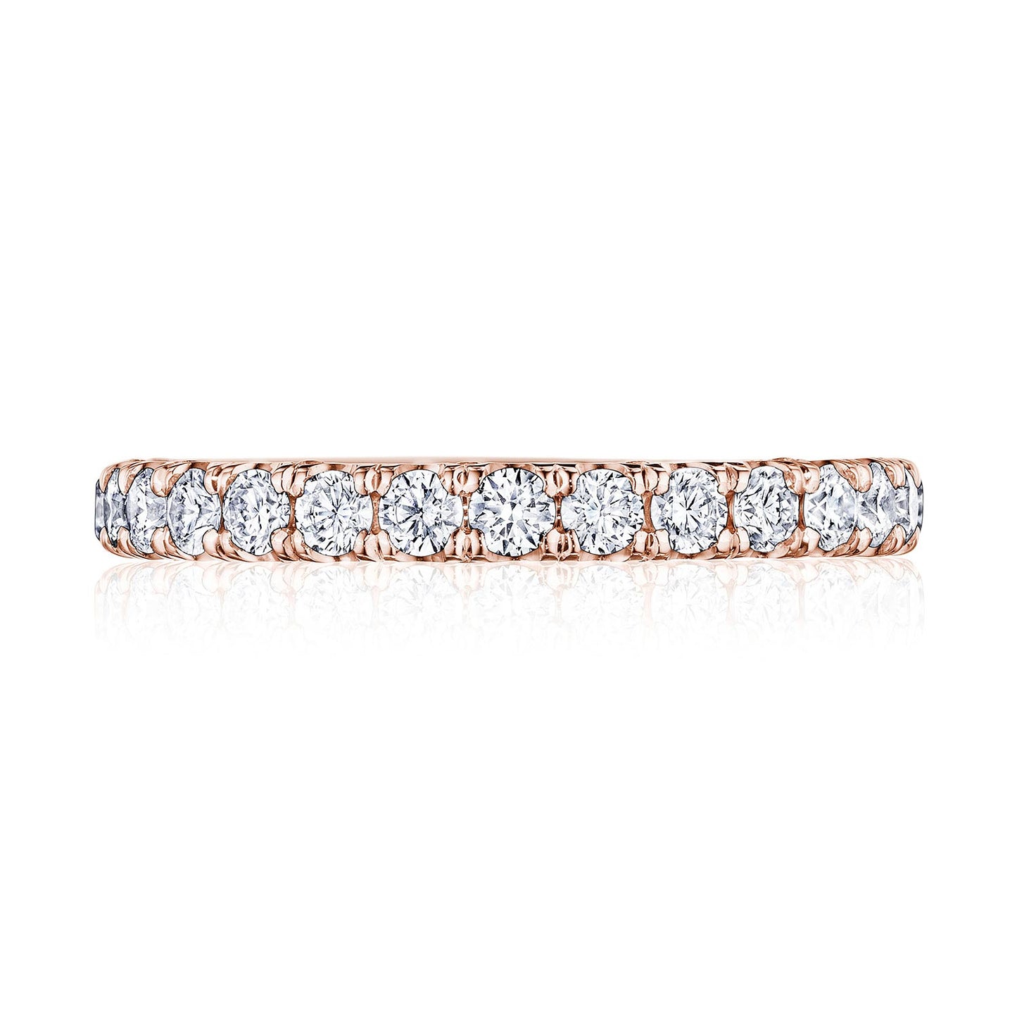 French Pavé Diamond Wedding Band - 2.5mm