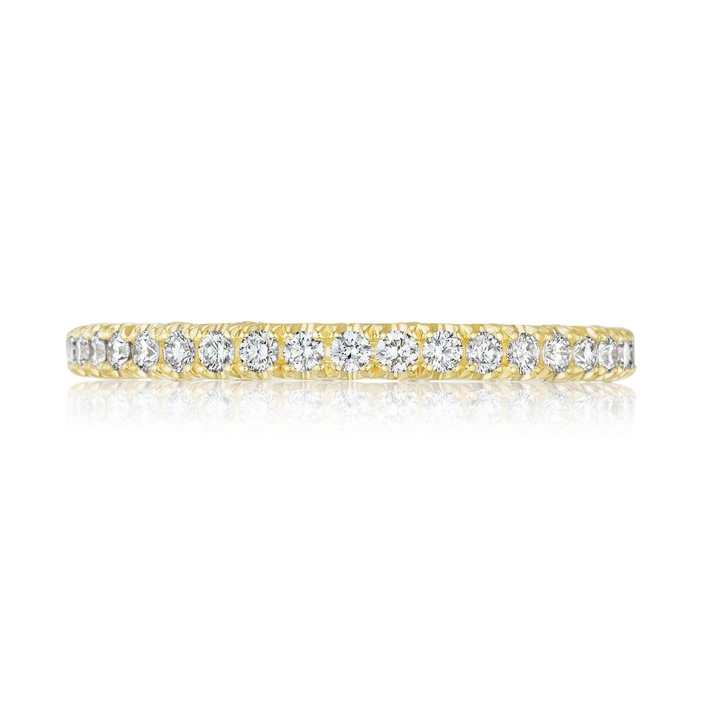 French Pavé Diamond Wedding Band - 2mm