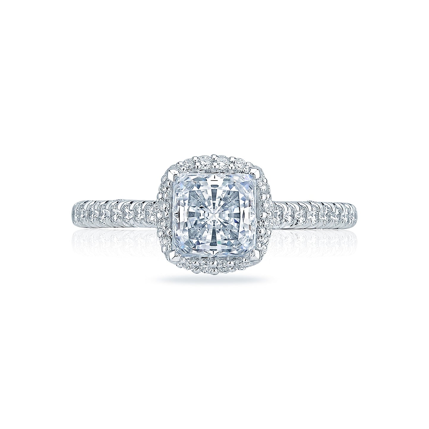 Tacori Petite Crescent Princess Diamond Engagement Ring Setting (0.49 CTW)