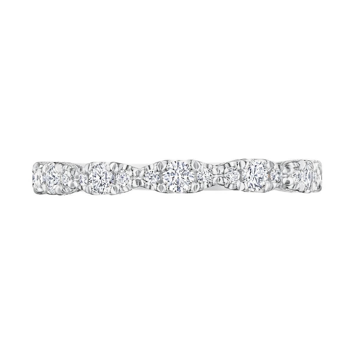 Marquise Shape Design Detail Wedding Band