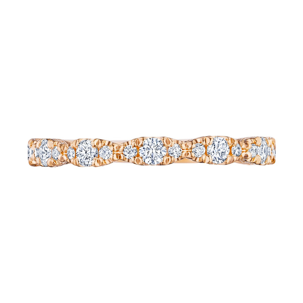 Marquise Shape Design Detail Wedding Band