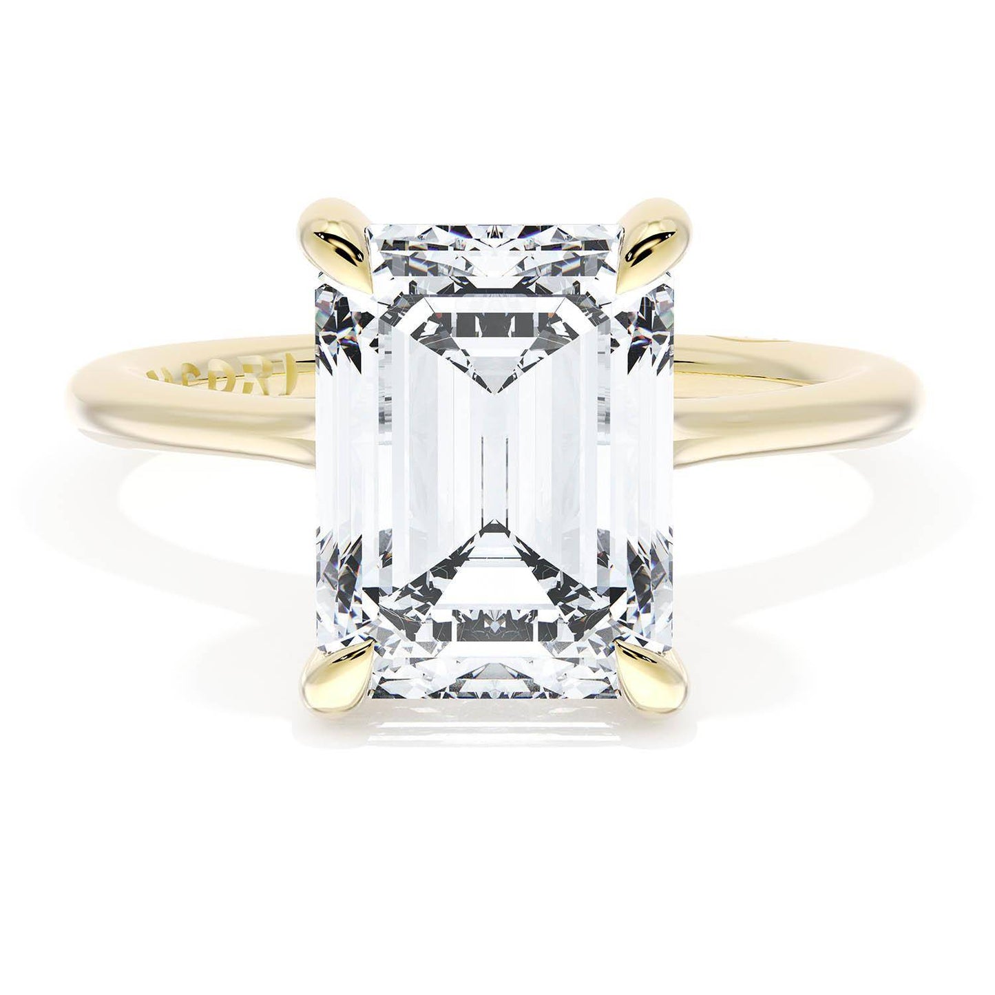 Emerald Solitaire Engagement Ring