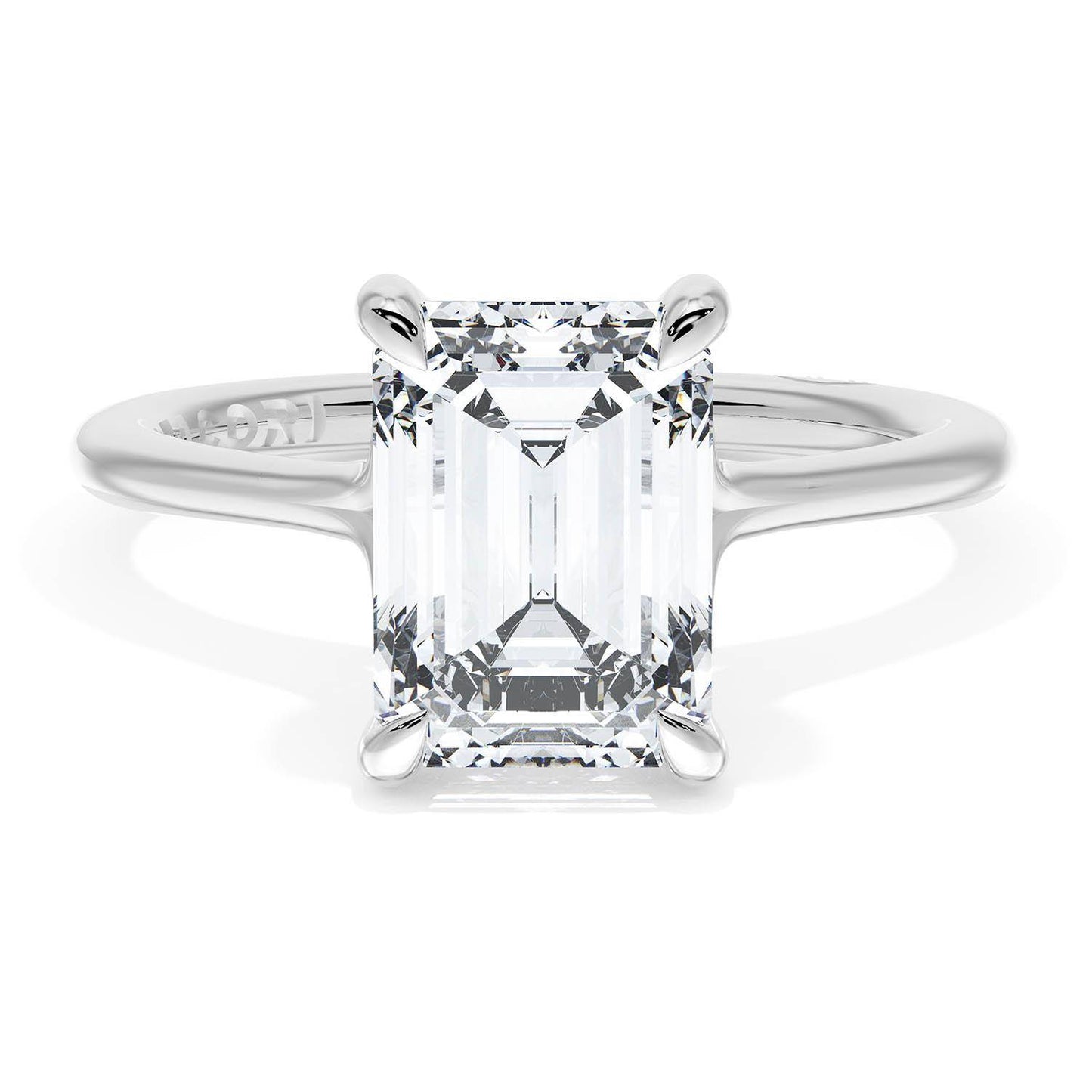 Emerald Solitaire Engagement Ring