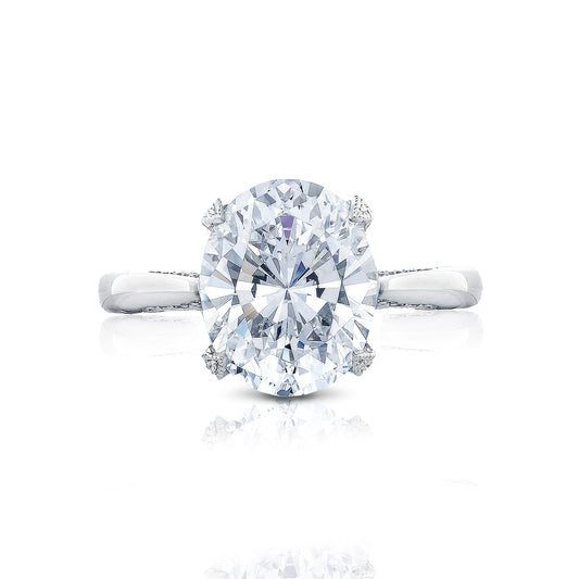 Tacori Platinum RoyalT Oval Diamond Engagement Ring Setting (0.22 CTW)