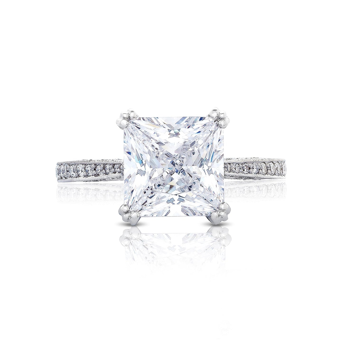Tacori Platinum RoyalT Princess Diamond Engagement Ring Setting (0.47 CTW)