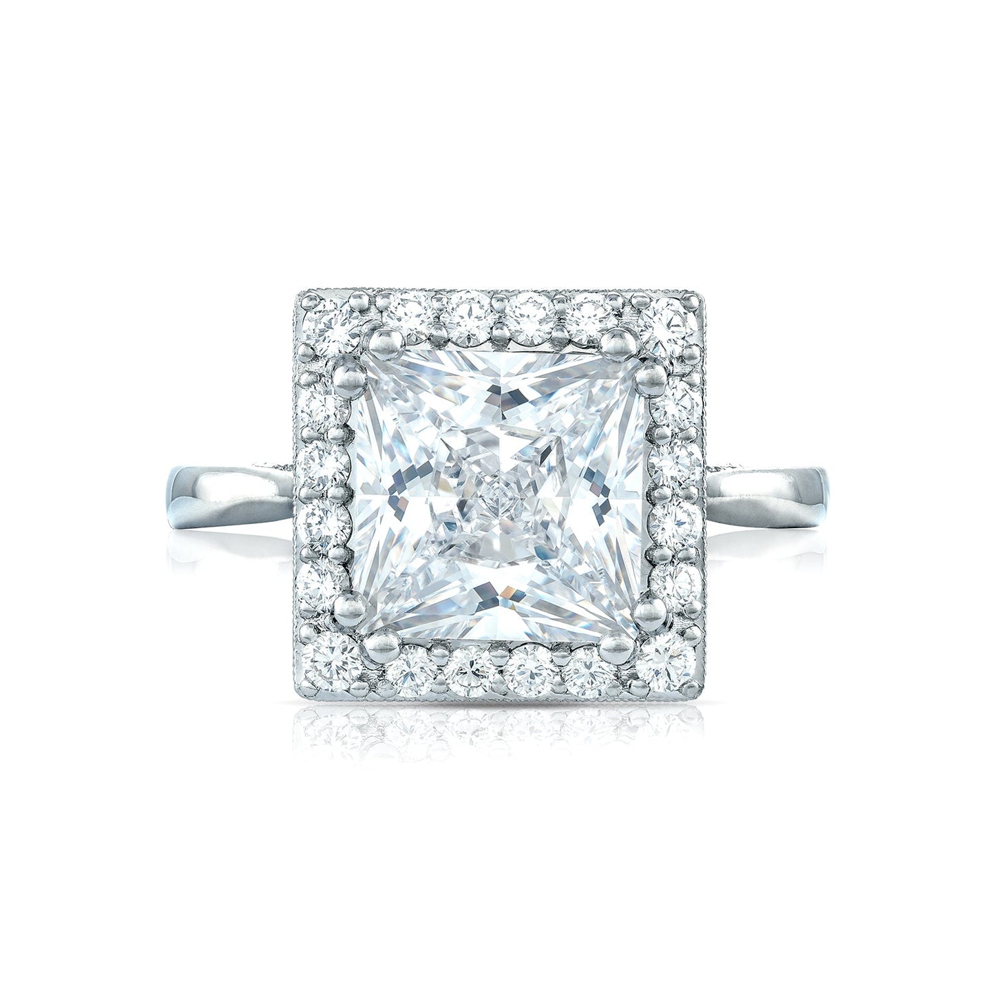 Tacori Platinum RoyalT Princess Diamond Engagement Ring Setting (0.75 CTW)