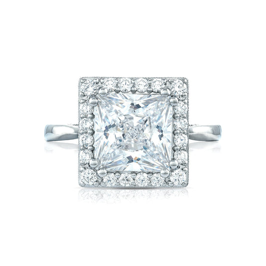 Tacori Platinum RoyalT Princess Diamond Engagement Ring Setting (0.75 CTW)