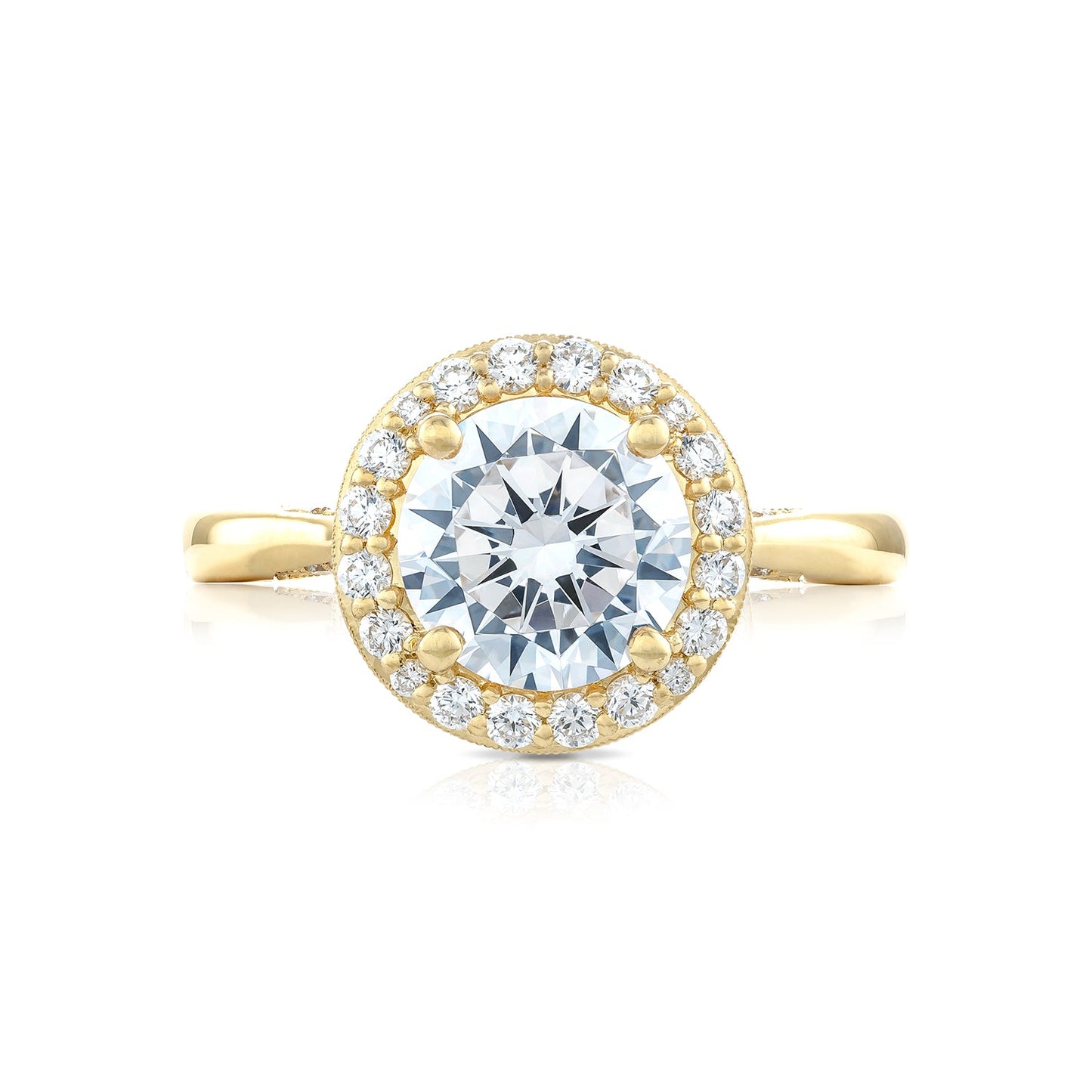 Tacori 18k Yellow Gold RoyalT Round Diamond Engagement Ring Setting (0.48 CTW)