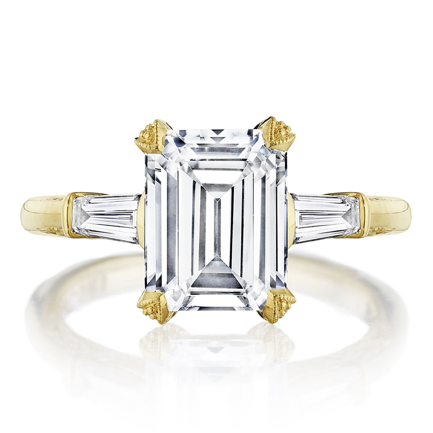 Emerald 3-Stone Engagement Ring