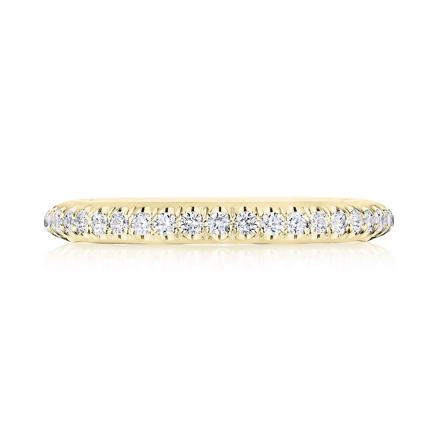Single Row Pavé Wedding Band
