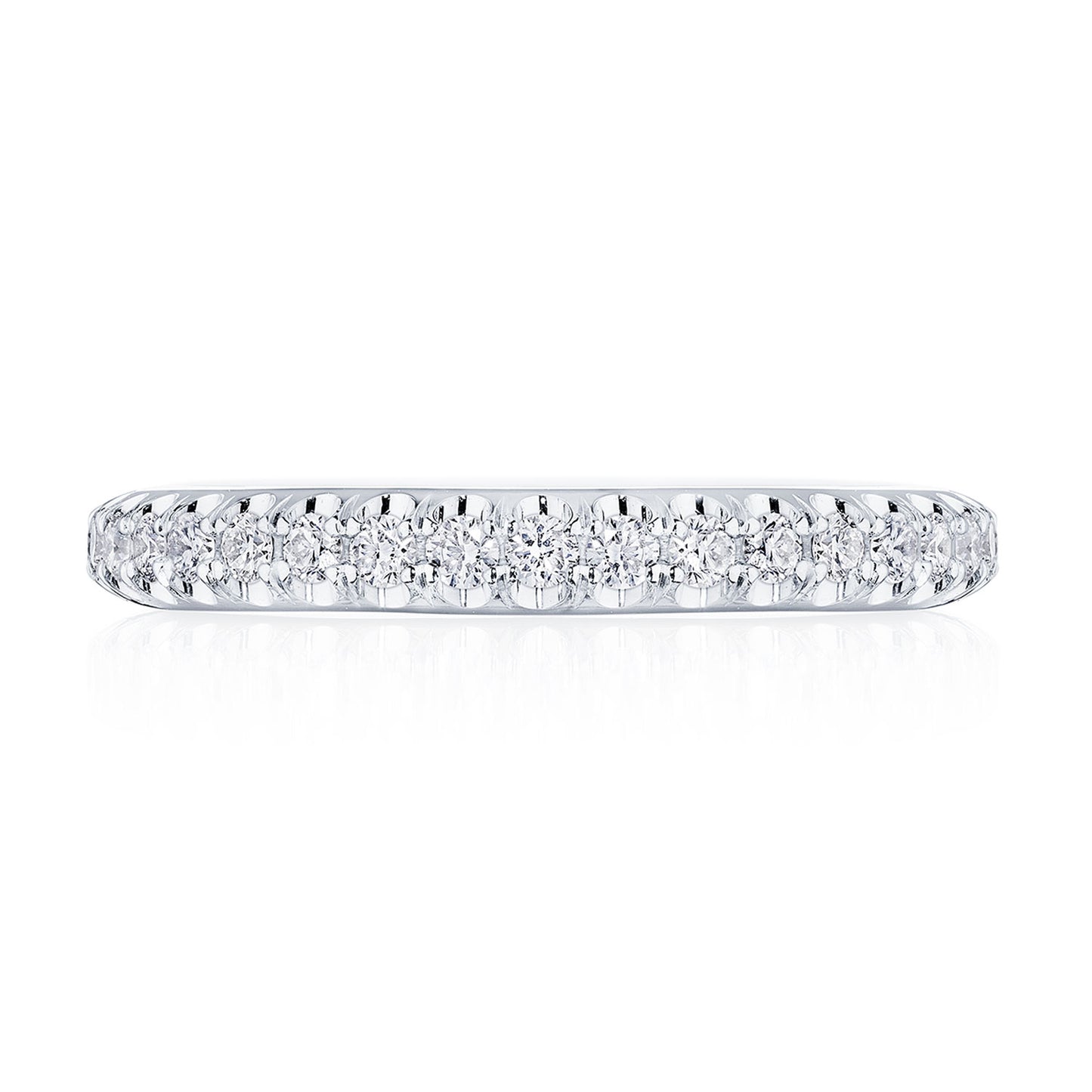Single Row Pavé Wedding Band