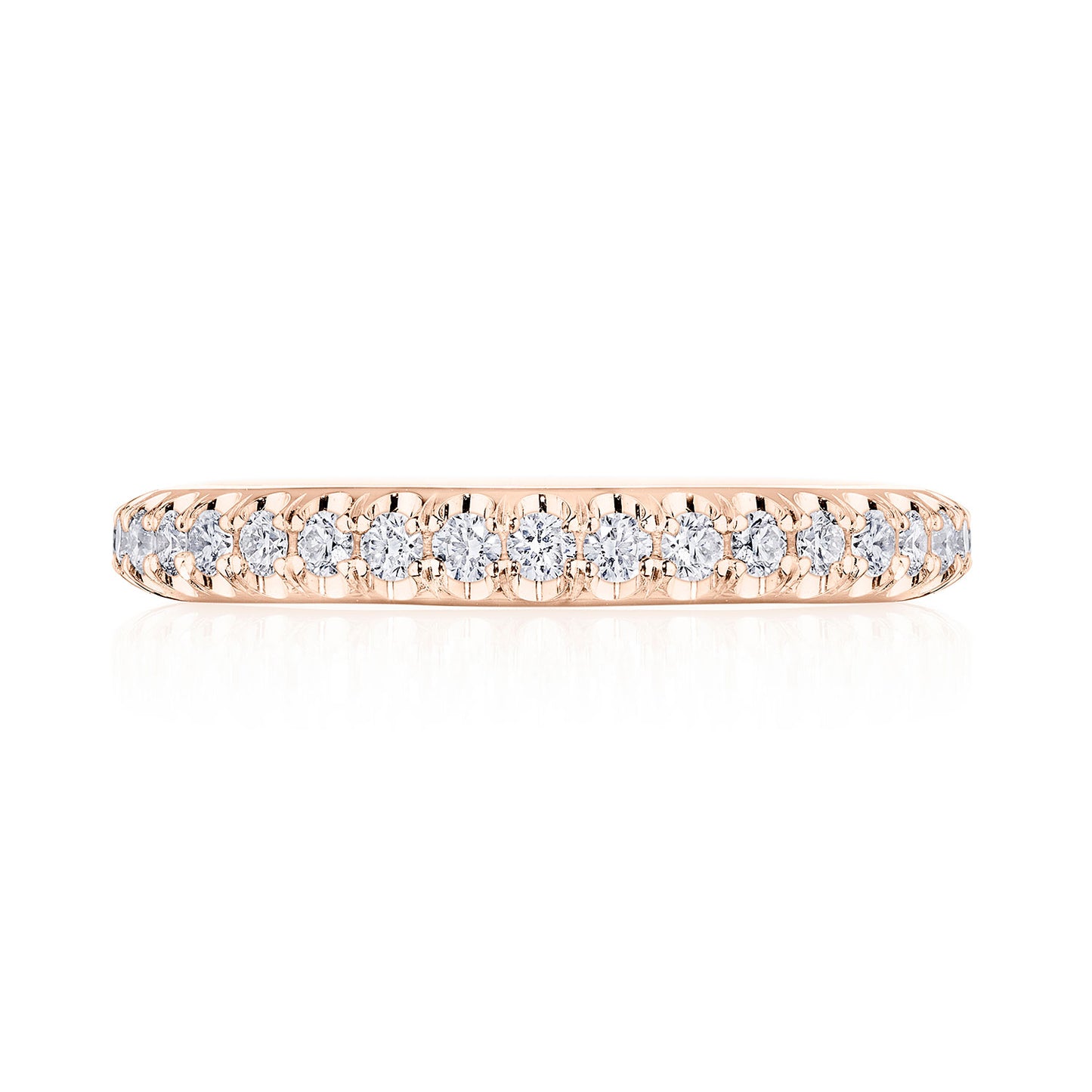Single Row Pavé Wedding Band