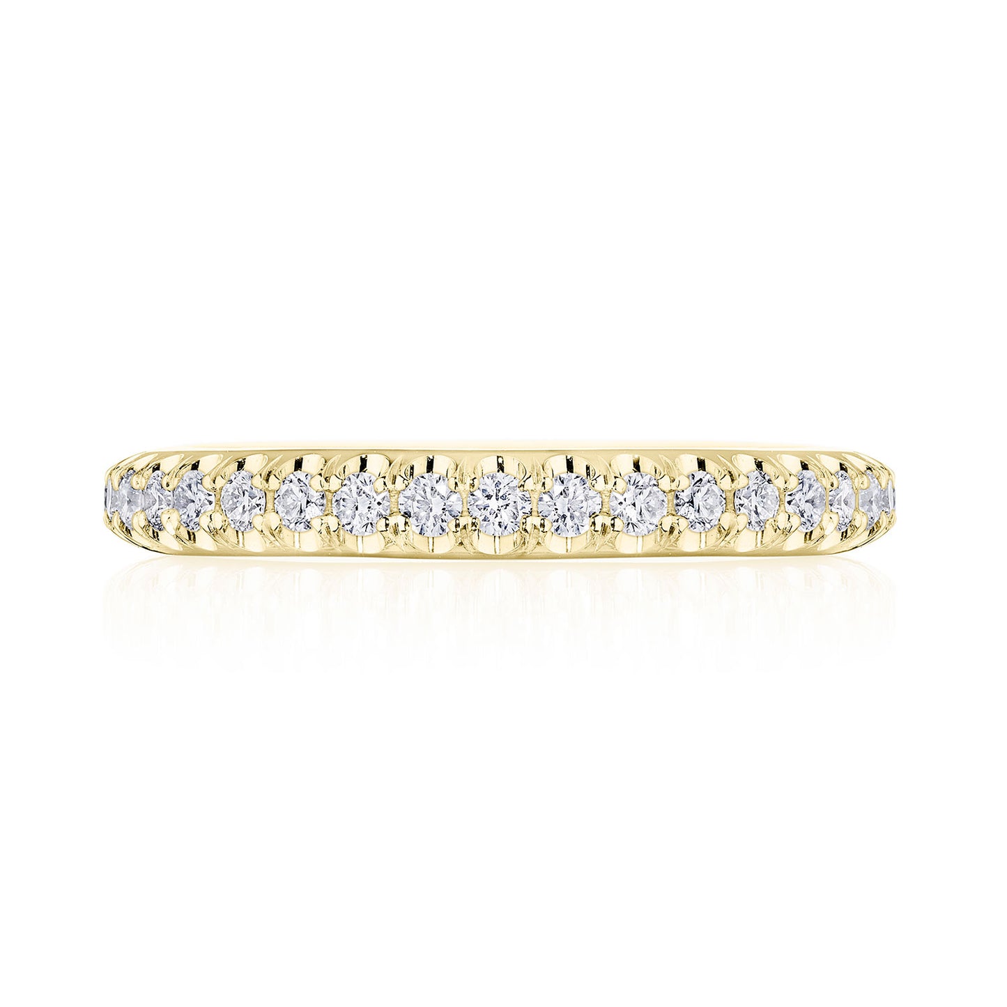 Single Row Pavé Wedding Band