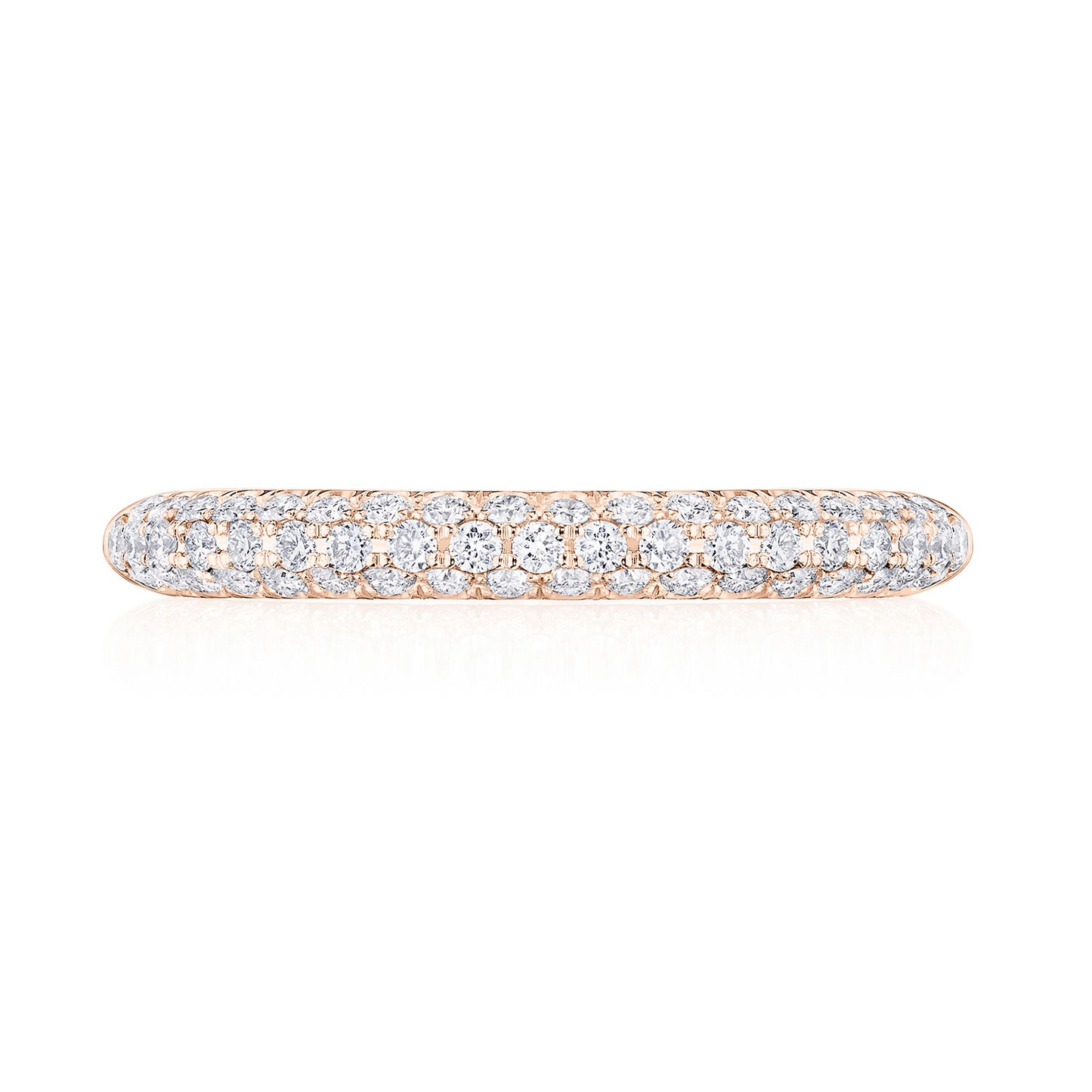 Triple Row Pavé Wedding Band
