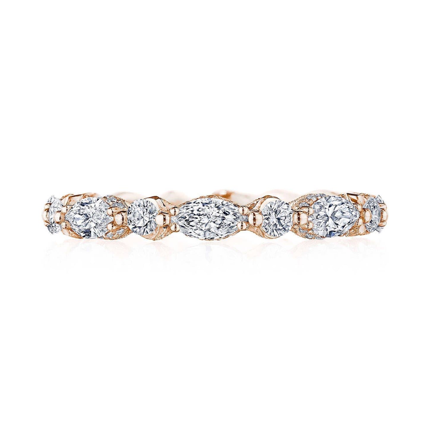 Marquise and Round Diamond Eternity Band