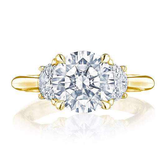 Round 3-Stone Engagement Ring