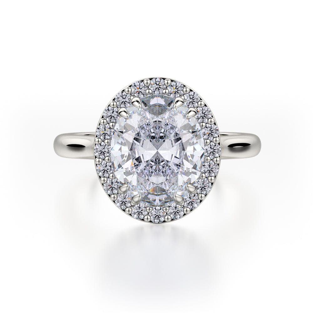 Michael M Bezel Oval Engagement Ring