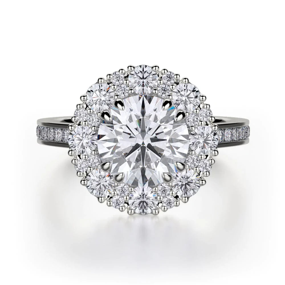 Michael M Prong Round Engagement Ring