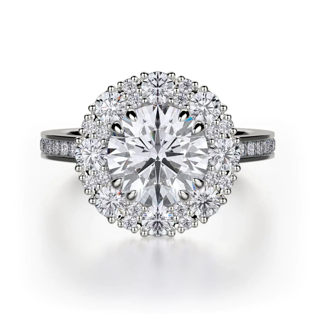 Michael M Prong Round Engagement Ring