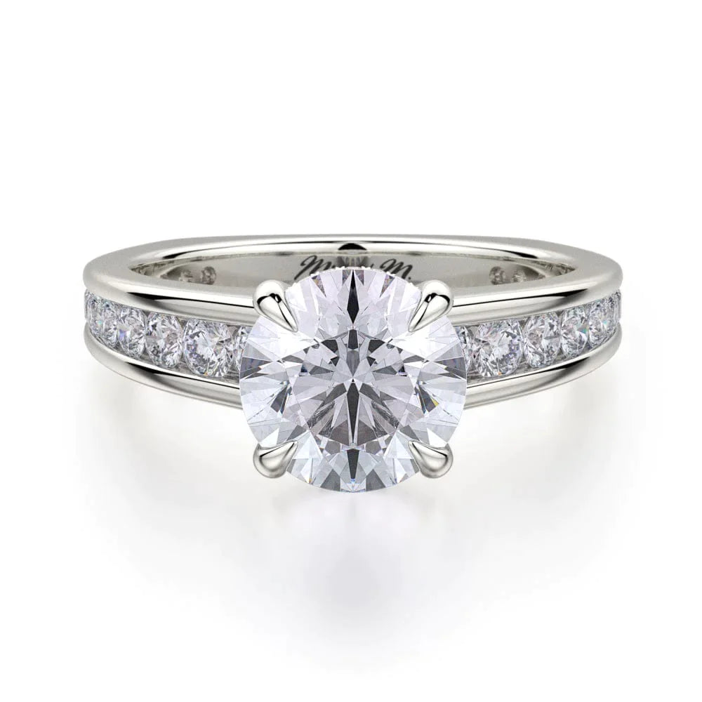 MICHAEL M Engagement Rings 18K White Gold Crown R705-2 R705-2WG