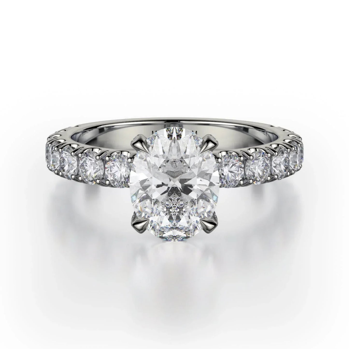 MICHAEL M Engagement Rings 18K White Gold Crown R731-2 R731-2WG