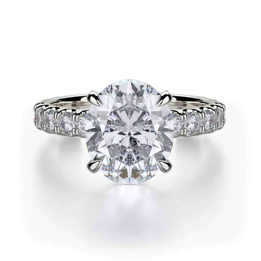 MICHAEL M Engagement Rings 18K White Gold Crown R731-3 R731-3WG