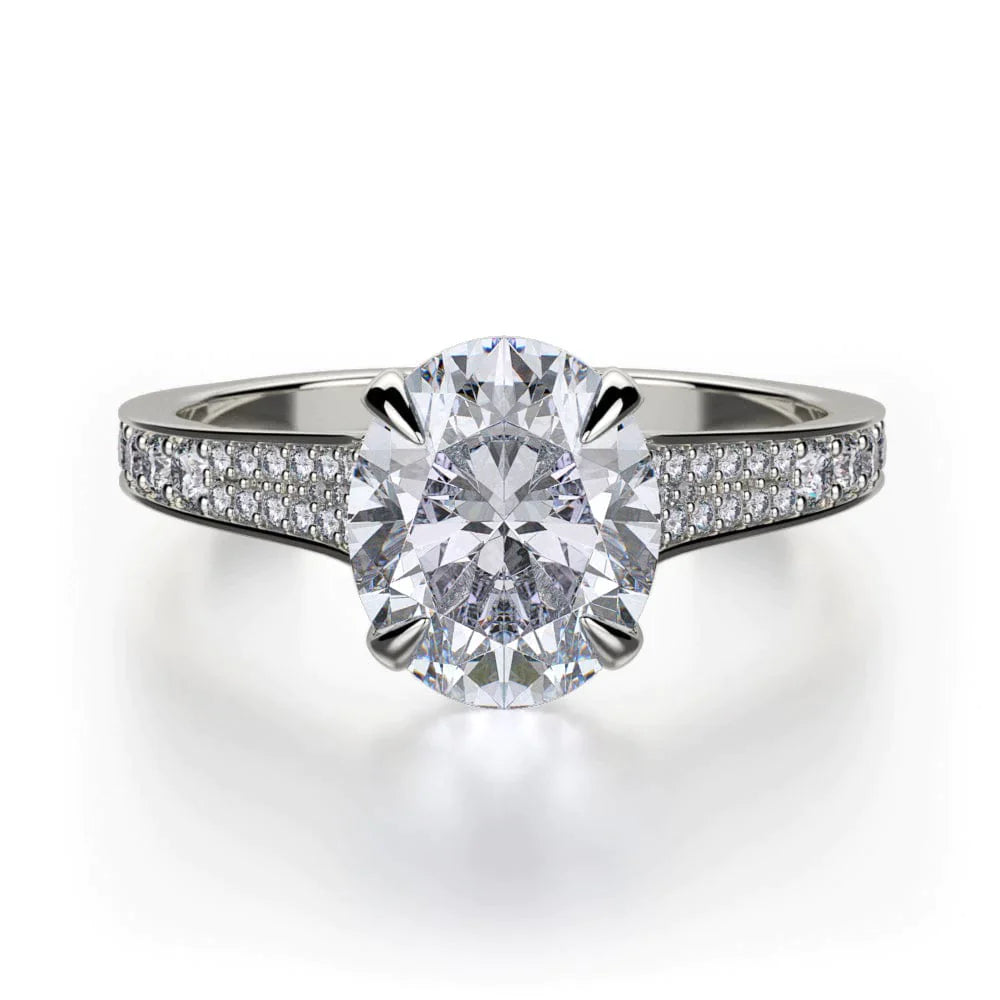 MICHAEL M Engagement Rings 18K White Gold Crown R743-3 R743-3WG