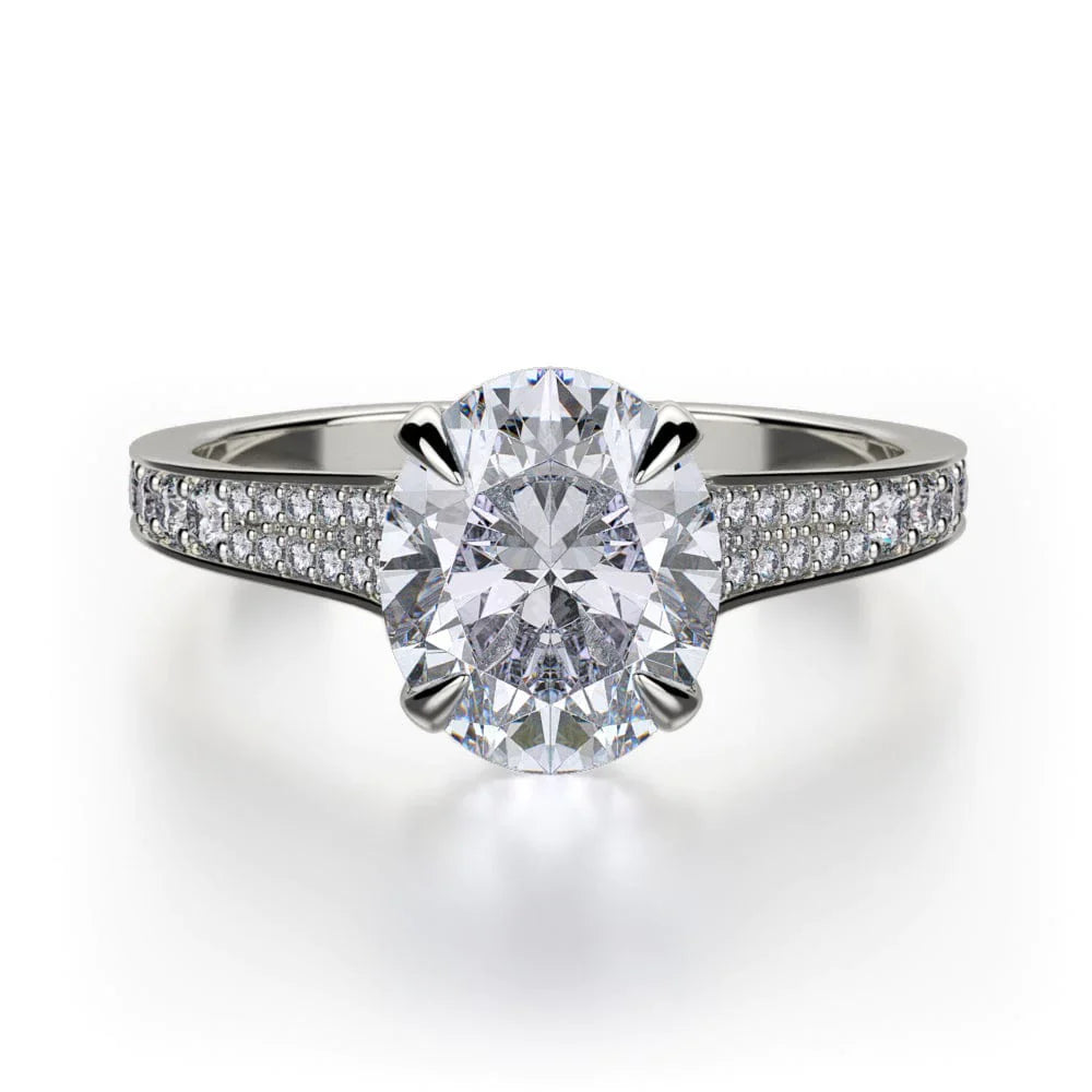 MICHAEL M Engagement Rings 18K White Gold Crown R743-3 R743-3WG