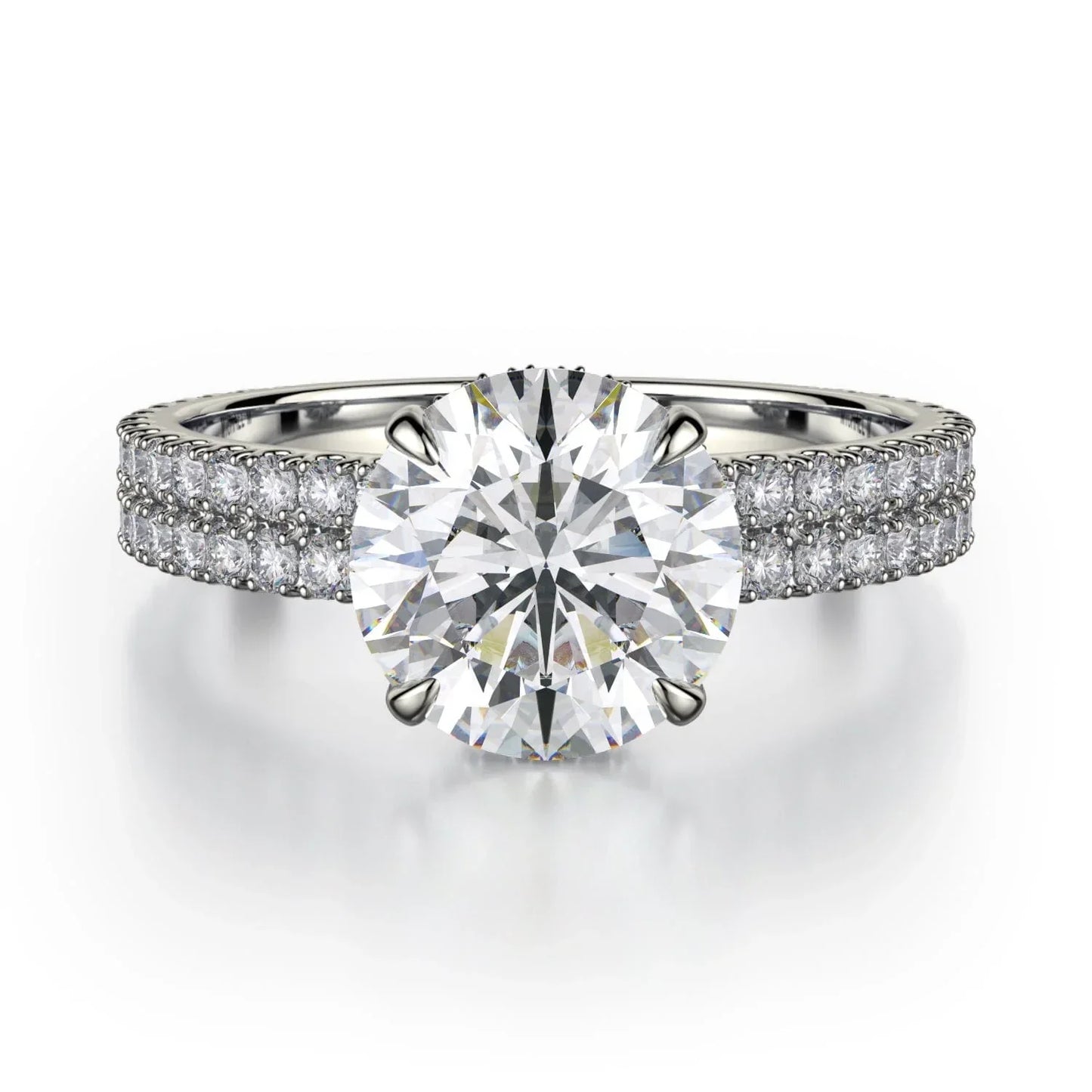 MICHAEL M Engagement Rings 18K White Gold Crown R747-2 R747-2WG