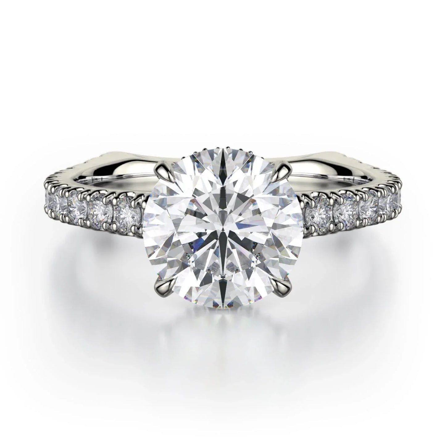 MICHAEL M Engagement Rings 18K White Gold Crown R751-2 R751-2WG