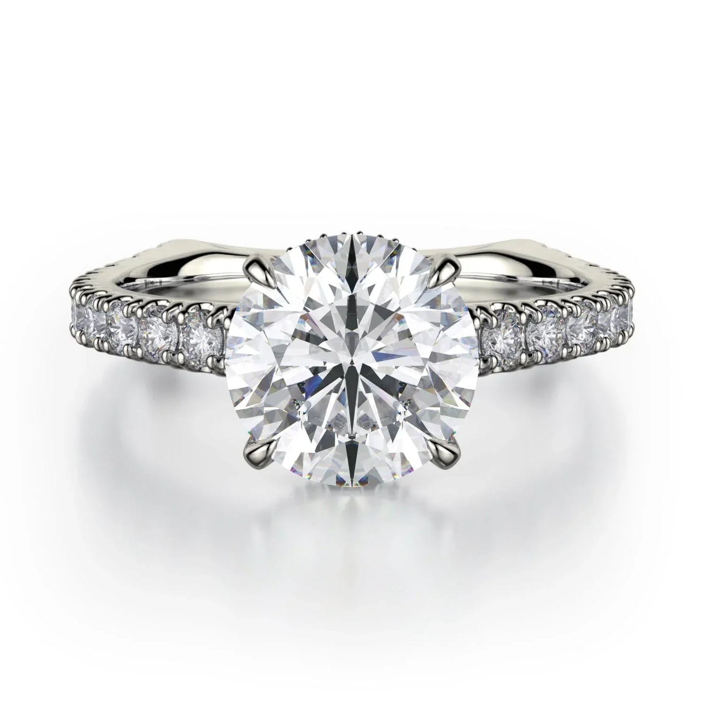 MICHAEL M Engagement Rings 18K White Gold Crown R751-2 R751-2WG
