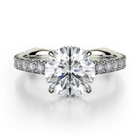 MICHAEL M Engagement Rings 18K White Gold Crown R751-2 R751-2WG