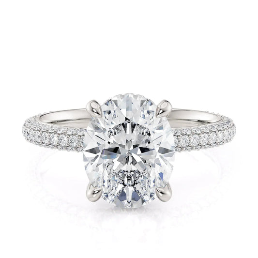 MICHAEL M Engagement Rings 18K White Gold Crown R796-3 R796-3
