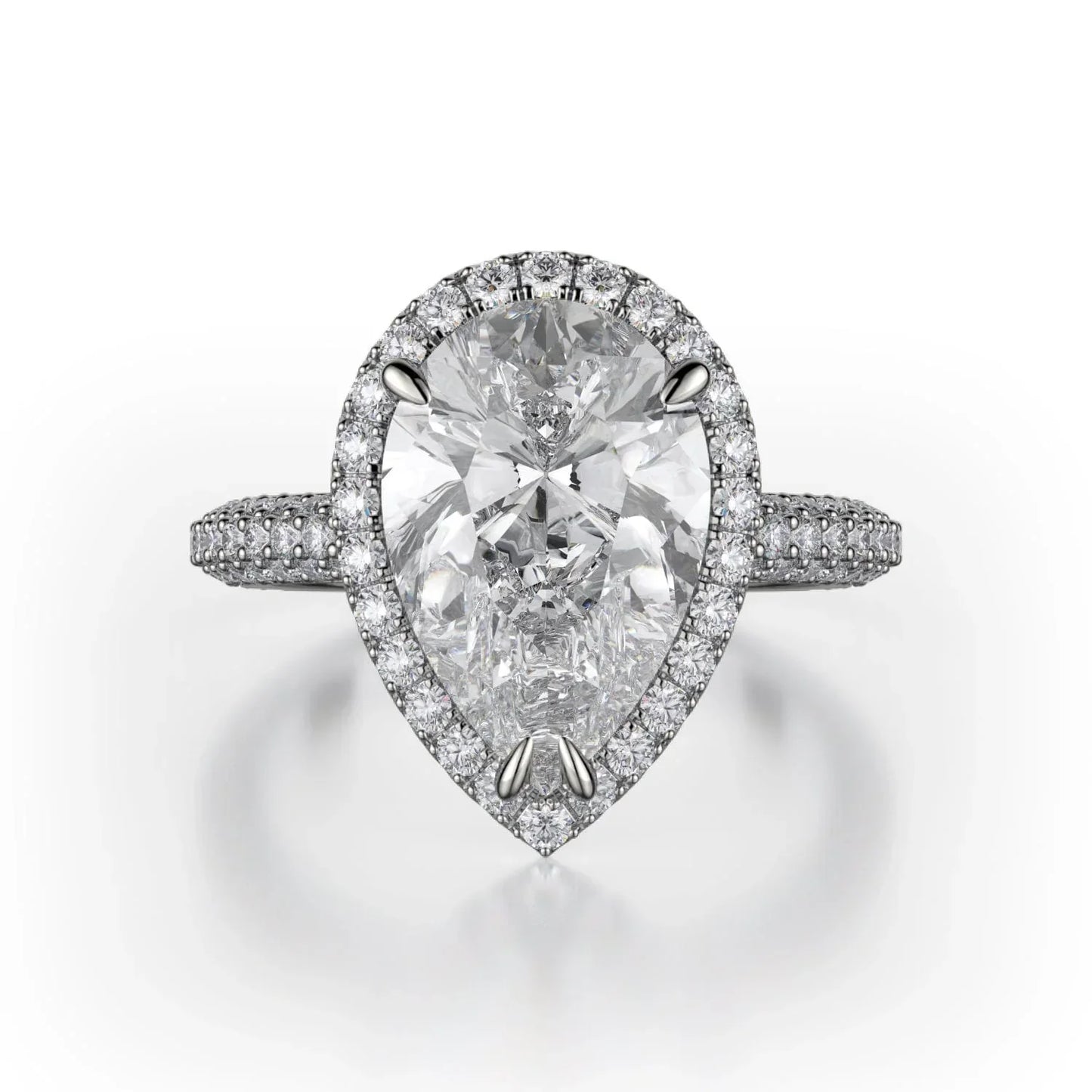 MICHAEL M Engagement Rings 18K White Gold Defined R730-2PR R730-2PR-WG