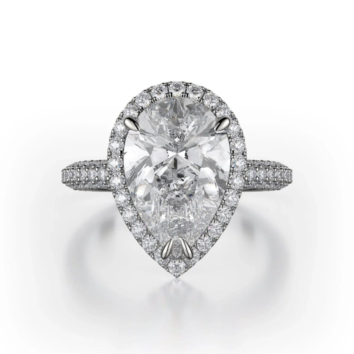 MICHAEL M Engagement Rings 18K White Gold Defined R730-2PR R730-2PR-WG