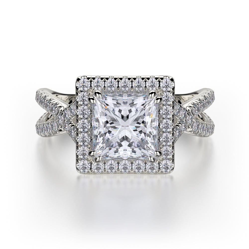 MICHAEL M Engagement Rings 18K White Gold Defined R738-2 R738-2WG